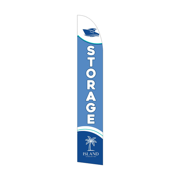 Replacement 14 ft Double Sided Feather Flag - Boat Storage