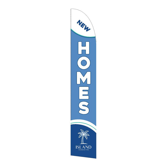 Replacement 14 ft Double Sided Feather Flag - New Homes