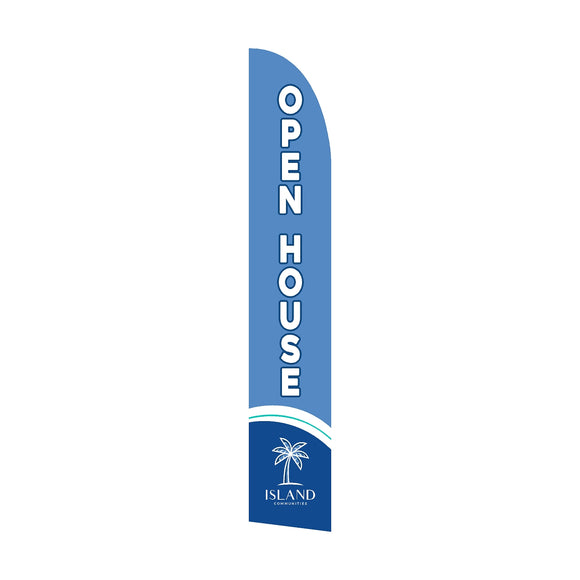 Replacement 14 ft Double Sided Feather Flag - Open House