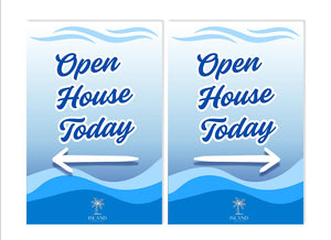 Signs for A Frame - Open House Today with Arrow