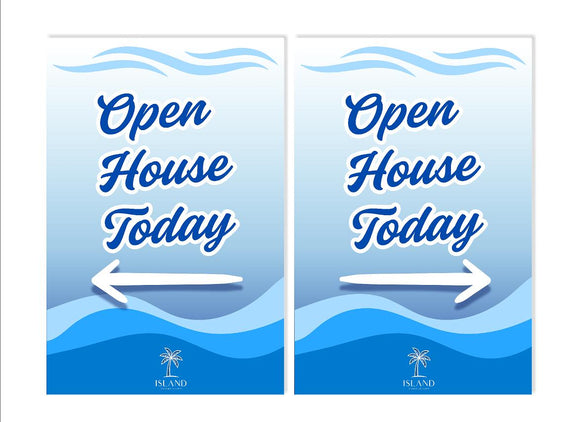 Signs for A Frame - Open House Today with Arrow