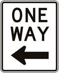 One Way Sign - Left Arrow